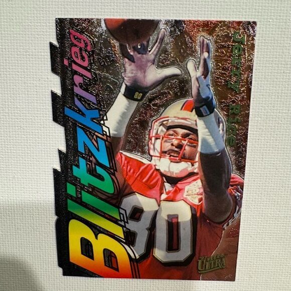 1997 Jerry rice fleer ultra blitzkrieg speciality card mint condition 11 of 18 - Picture 1 of 6